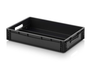 ESD Euro containers with longitudinal dividers