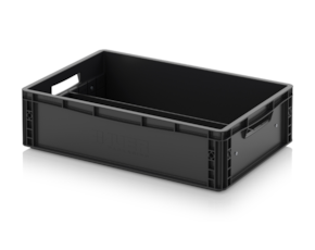 ESD Euro containers with longitudinal dividers