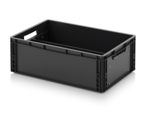 ESD Euro containers with longitudinal dividers