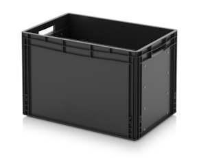 ESD Euro containers with longitudinal dividers